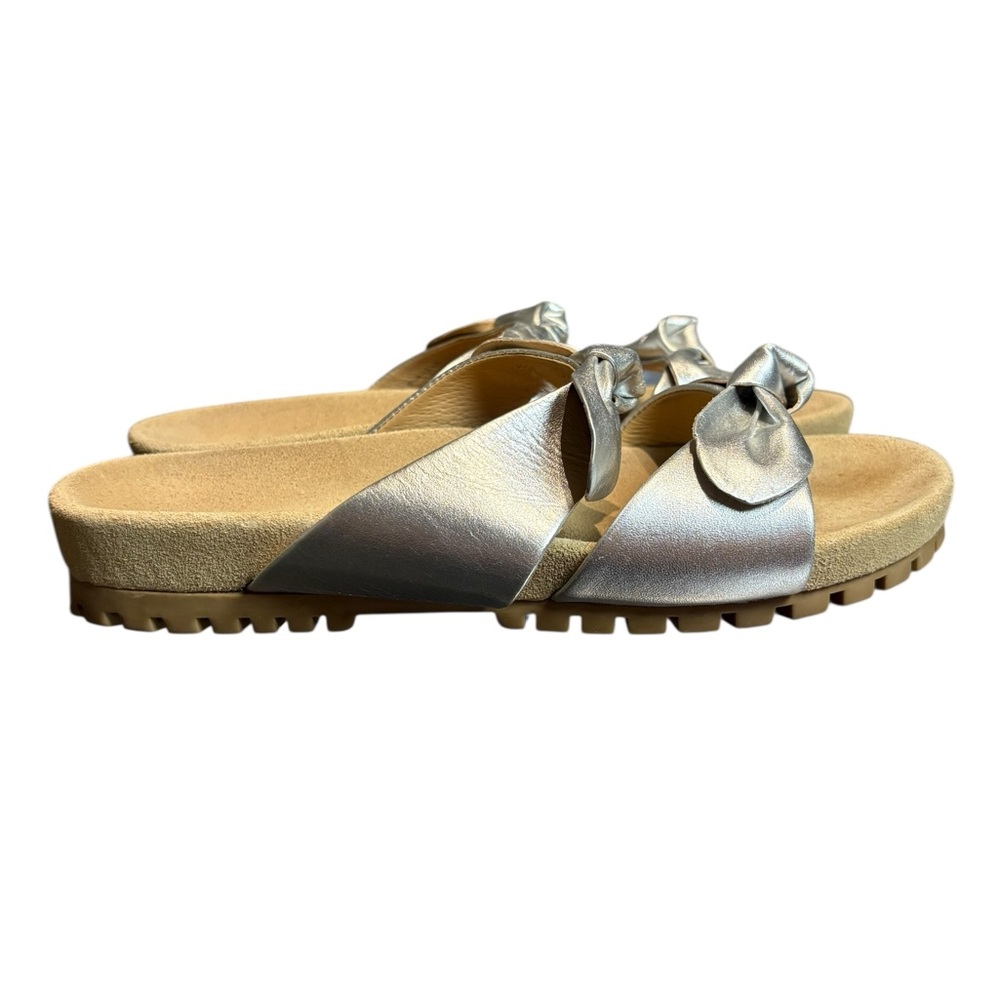 Jack Rogers Metallic Monica Double Knot Lug Comfort Platform Slide Sandals Sz 8 - Picture 5 of 9